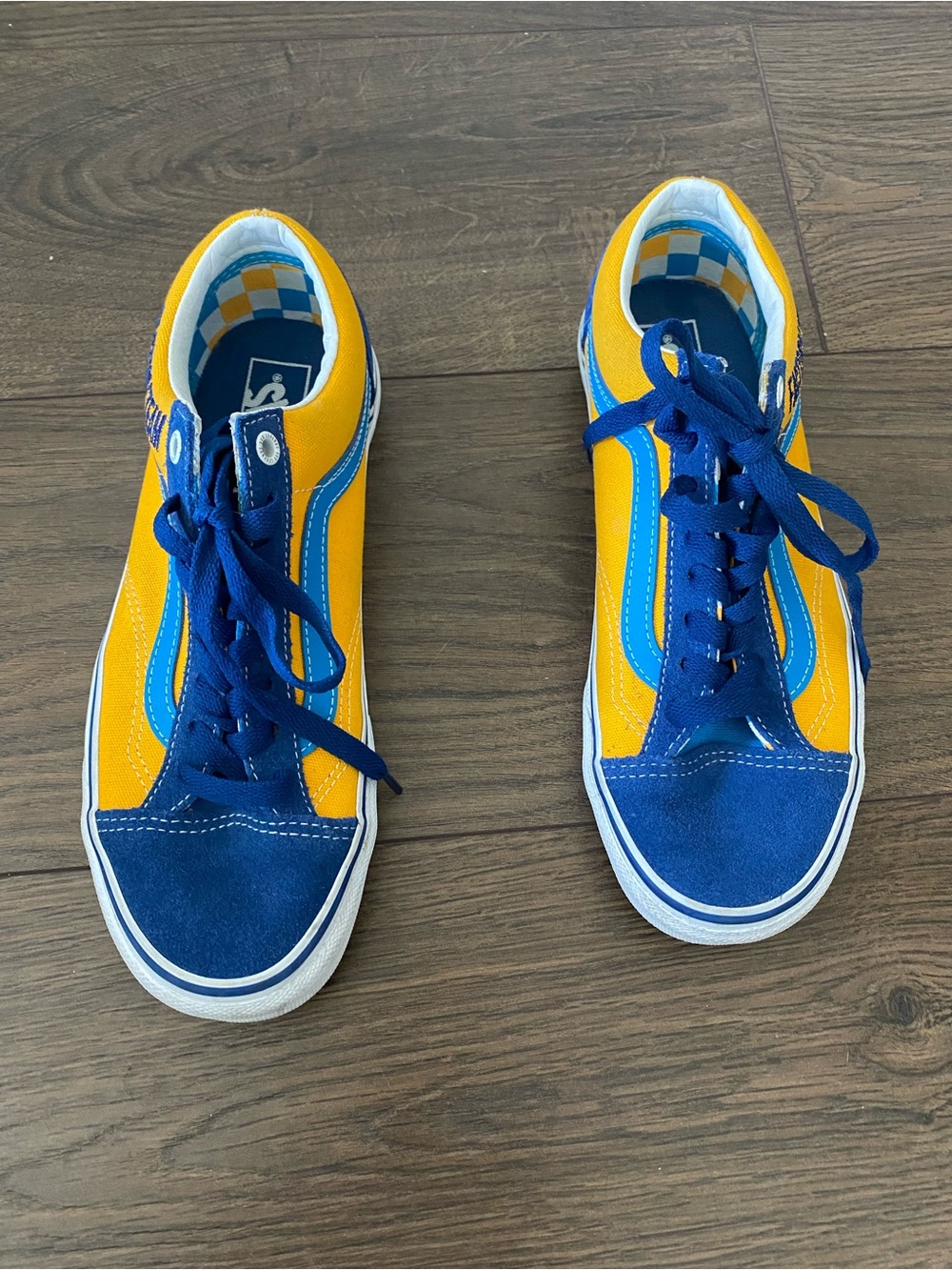 Vans NWOT Yellow & Blue Factory Team Low-Top Skate Shoe. Women’s 8, Men’s 6.5 - Picture 3 of 9